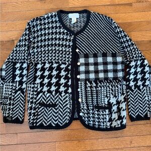 Black and White Patterned Sweater